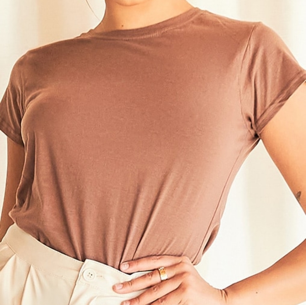 Chocolate Fitted Tee